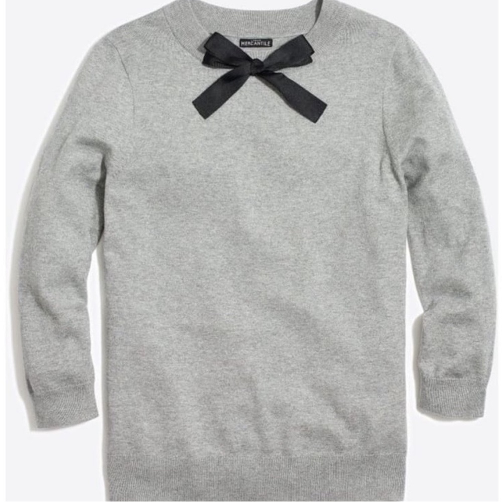 JCREW bowtie grey womens sweater womens XS